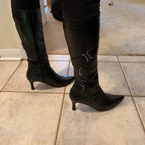 Black Leather Boot
